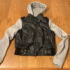 Deb Black and gray bomber cute! Size medium